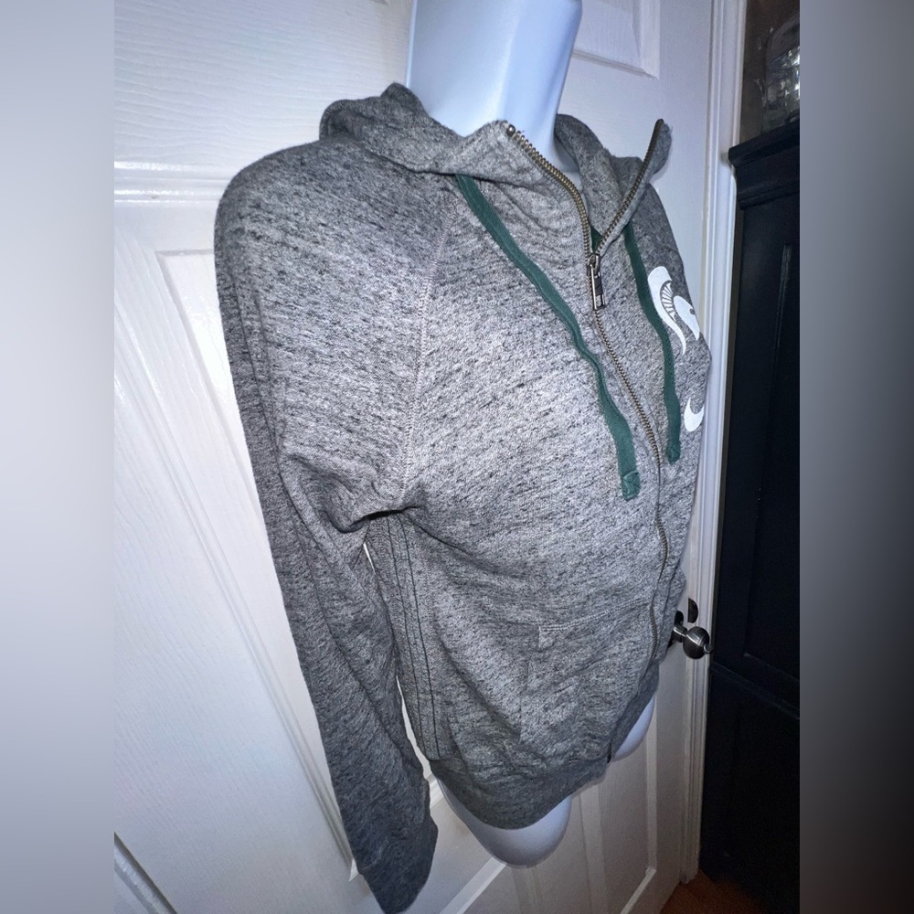 Nike Women’s X Small Michigan State Spartans Gray Vintage Hoodie Sweatshirt XS - Picture 4 of 13